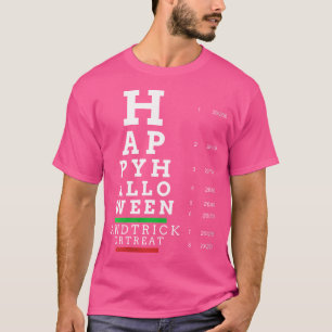 Womens Optometrist Halloween Eye Chart - Optometry T-Shirt