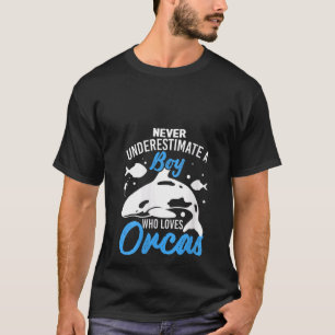 Womens  Orca  Graphic For Boys Men Kids Whale V Ne T-Shirt