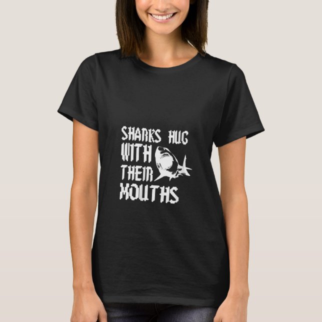 Womens orca plush shark shark women shark mouth V  T-Shirt (Front)