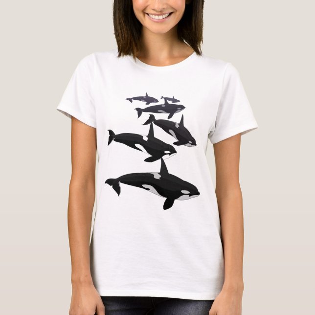Women's Orca Tank Top Shirt Orca Whale Art Tops (Front)