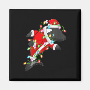 Womens Orca Xmas Lighting Santa Costume Orca Chris Magnet