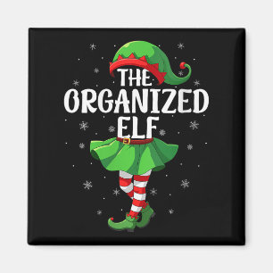 Womens Organized Elf Christmas Girls Women Elf Squ Magnet