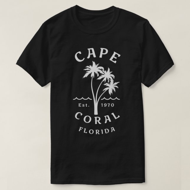 Womens Original Cape Coral Florida Beaches Novelty T-Shirt (Design Front)