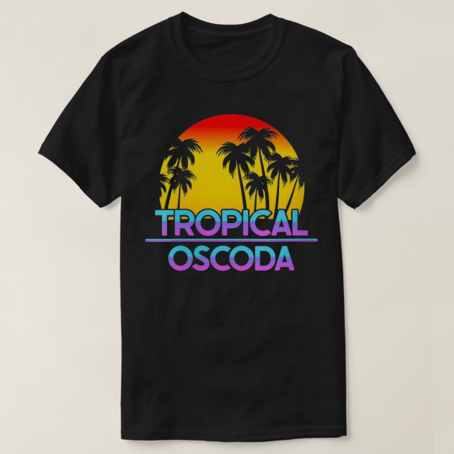 Womens Oscoda Michigan Funny Ironic Weather VNeck  T-Shirt (Design Front)