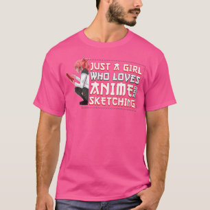 Womens Otaku Weeb Just A Girl Who Loves Anime And T-Shirt