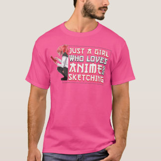 Womens Otaku Weeb Just A Girl Who Loves Anime And  T-Shirt