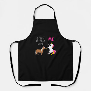 Womens Other 40 Year Olds Me Unicorn 40th Birthday Apron