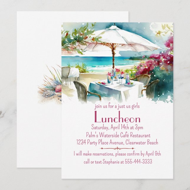 Women's Outdoors Luncheon Invitation (Front/Back)