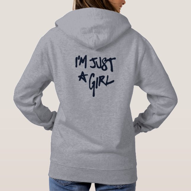 Women's oversized hoodie with slogan print,  (Back)