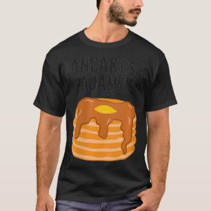 Womens Pancakes And Pyjamas Sleepover Morning Panc T-Shirt