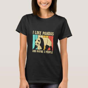 Womens Panda For Kids Boys Girls Panda Bear T-Shirt