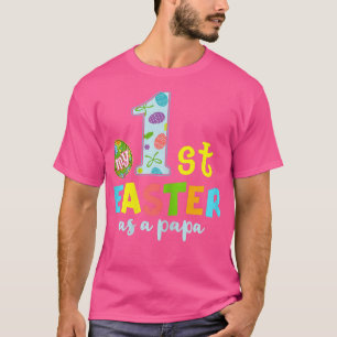 Womens Papa Dad Pregnancy Baby Reveal 1st Happy Ea T-Shirt