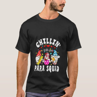 Womens Paraprofessional Para Squad Chillin Gnomes  T-Shirt