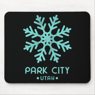 Womens Park City Utah Skiing Mouse Mat