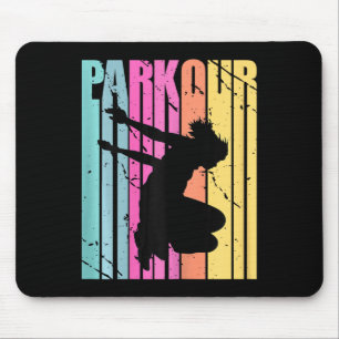 Womens Parkour Birthday Parkour Retro Free Climbin Mouse Mat