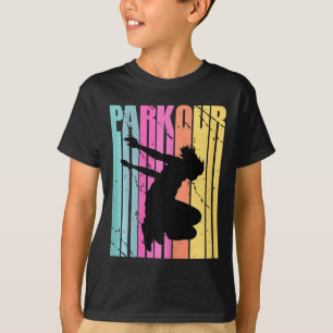 Womens Parkour Birthday Parkour Retro Free Climbin T-Shirt