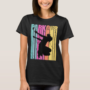 Womens Parkour Birthday Parkour Retro Free Climbin T-Shirt