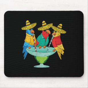 Womens Parrot Cinco De Mayo Funny Drinking Tequila Mouse Mat