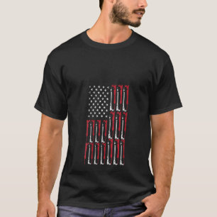 Womens Patriotic American Diving Spear Fishing Us T-Shirt