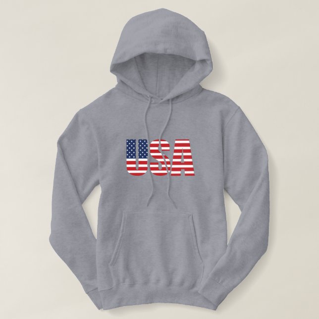 Women's Patriotic Pullover Hoodie (Design Front)