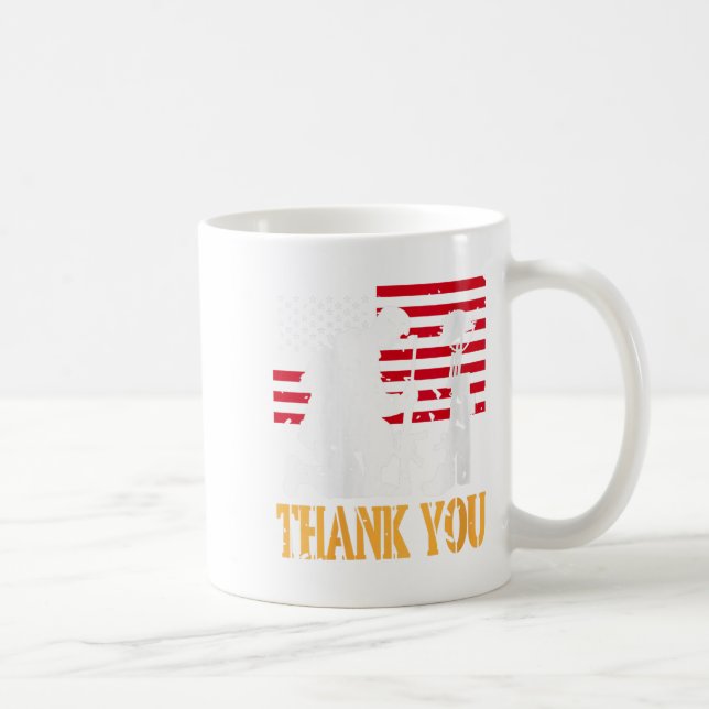 Womens Patriotic Soldier Kneeling Battlefield Cros Coffee Mug (Right)