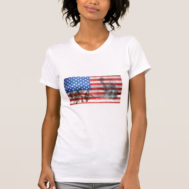 Womens Patriotic T-Shirt (Front)