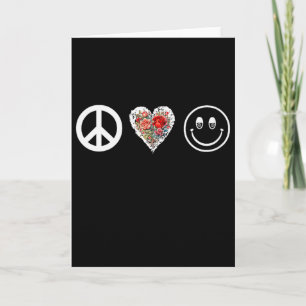 Womens Peace Love Smile With All Your Heart - Happ Card
