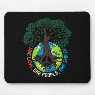 Womens Peace Tree Love - Environmental Protection Mouse Mat