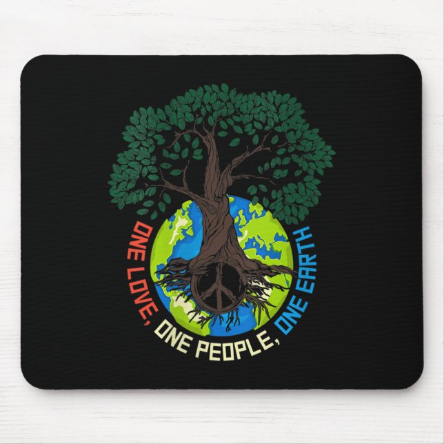 Womens Peace Tree Love - Environmental Protection Mouse Mat (Front)