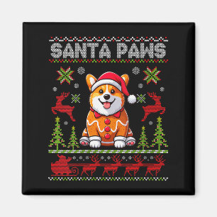 Womens Pembroke Welsh Corgi Santa Paws Merry Chris Magnet
