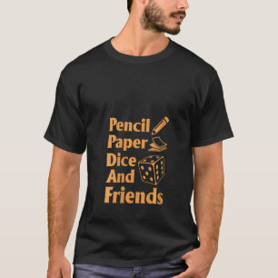 Womens Pencil Paper Dice And Friends Board Game T-Shirt