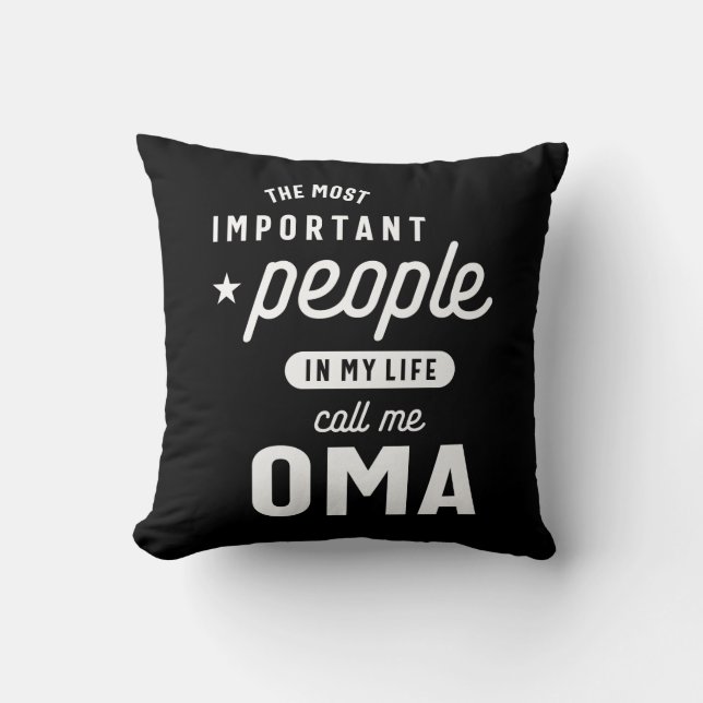Womens People In My Life Call Me Oma Gift Cushion (Front)