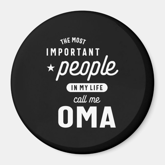 Womens People In My Life Call Me Oma Gift Magnet (Front)