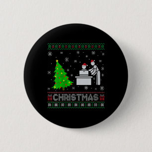 Womens Personal Assistant Xmas Tree Lighting Ugly 6 Cm Round Badge