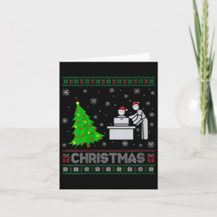 Womens Personal Assistant Xmas Tree Lighting Ugly  Card