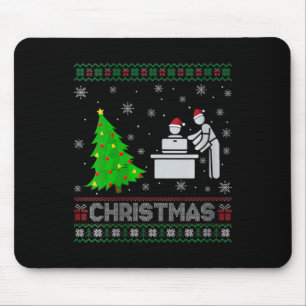 Womens Personal Assistant Xmas Tree Lighting Ugly  Mouse Mat