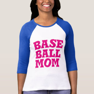 Womens Personalised Baseball Mum 3/4 Sleeve Jersey T-Shirt