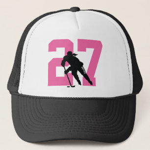Women's Personalised Custom Hockey Player Number Trucker Hat
