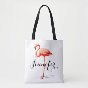 Women's Personalised Flamingo Tote Bag