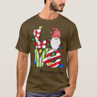 Womens Personalised Love Nonnalife Candy Gnome Chr T-Shirt