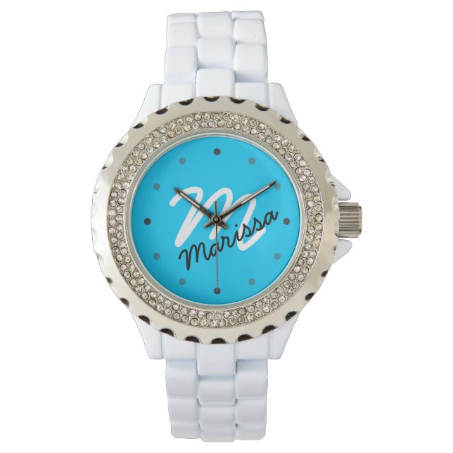 Women's Personalised Monogram Sporty Watch (Front)