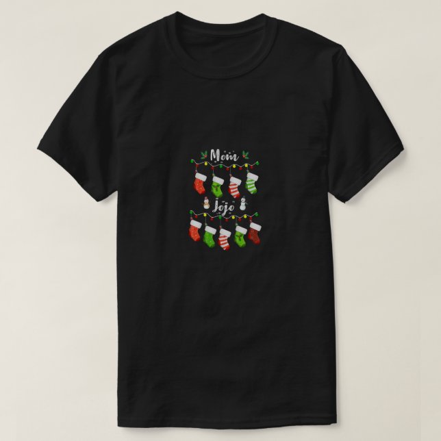 Womens Personalised Mum Jojo Christmas Gift - Xmas T-Shirt (Design Front)