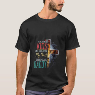Womens Personalised They Call Me Daddy Jesus Cross T-Shirt