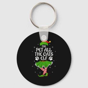 Womens Pet All The Cats Elf Christmas Girls Women  Key Ring