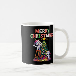 Womens Pet Animal Lovers Xmas Poodle Dogs Decorati Coffee Mug