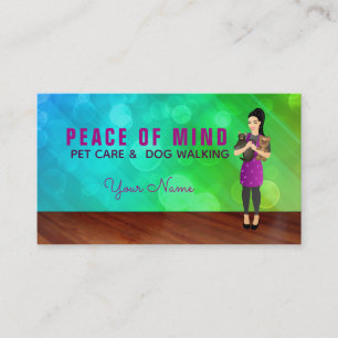 Women's Pets Care and Dog Walking Business Cards