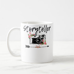 Womens Photographer Storyteller Vintage Floral Cam Coffee Mug