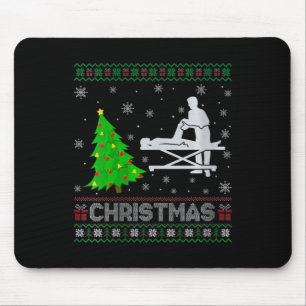 Womens Physical Therapist Xmas Tree Lighting Ugly  Mouse Mat