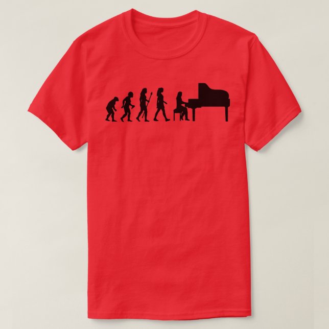 Womens Piano Evolution Of The Pianist  T-Shirt (Design Front)