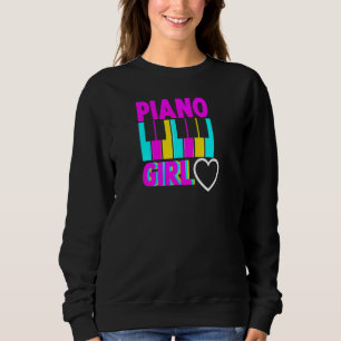 Womens Piano Girl Pianist Piano Player Musician Mu Sweatshirt